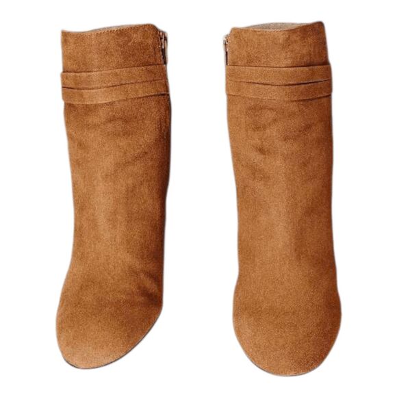 SOLE SOCIETY Flynn Camel Suede Ankle Boot Size 8.5 - Picture 4 of 10